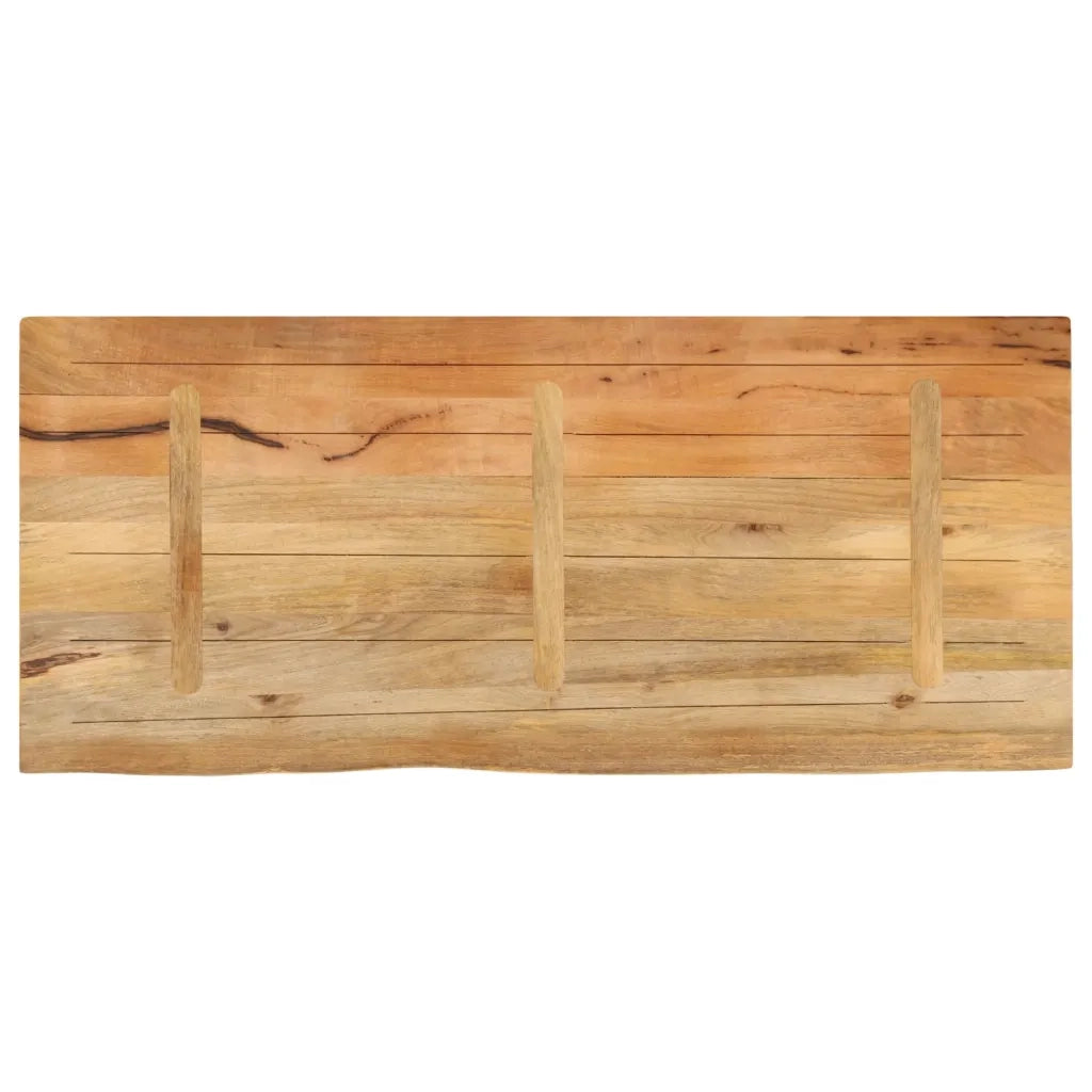 vidaXL Piano Tavolo Bordi Vivi 140x60x3,8cm in Legno Massello di Mango