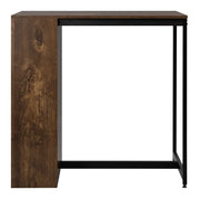 Tavolo Bar DESMIU in Truciolato E1 e Metallo, 91x49x91 cm, Marrone Rustico e Nero