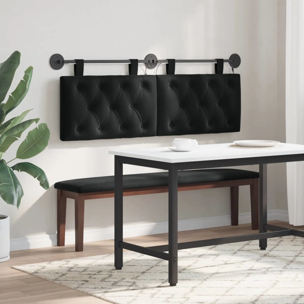 Testiera | Testata sospesa Con luce LED Nero Velluto