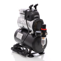 Compressore per aerografo AF189, monocilindro con serbatoio aria e pressione massima di 6 bar