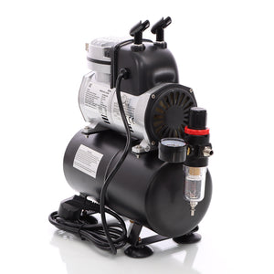 Compressore per aerografo AF189, monocilindro con serbatoio aria e pressione massima di 6 bar