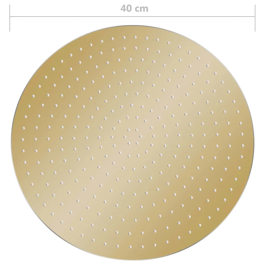 Testa Doccia a Pioggia in Acciaio Inox 40 cm Rotonda Oro 147706