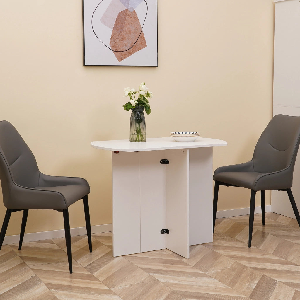 Tavolo da Pranzo Pieghevole in Legno ¨C Zephmum ¨C Bianco 90x60x74