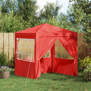 Tenda Party-Tenda da festa Rosso 200 x 200 x 240 cm PE e Acciaio