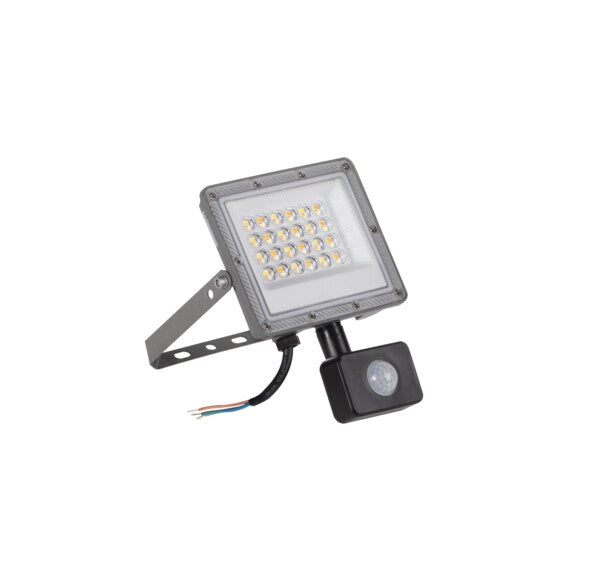 Faretto LED Kanlux ACETE 20W CCT PIR IP44 grigio esterno