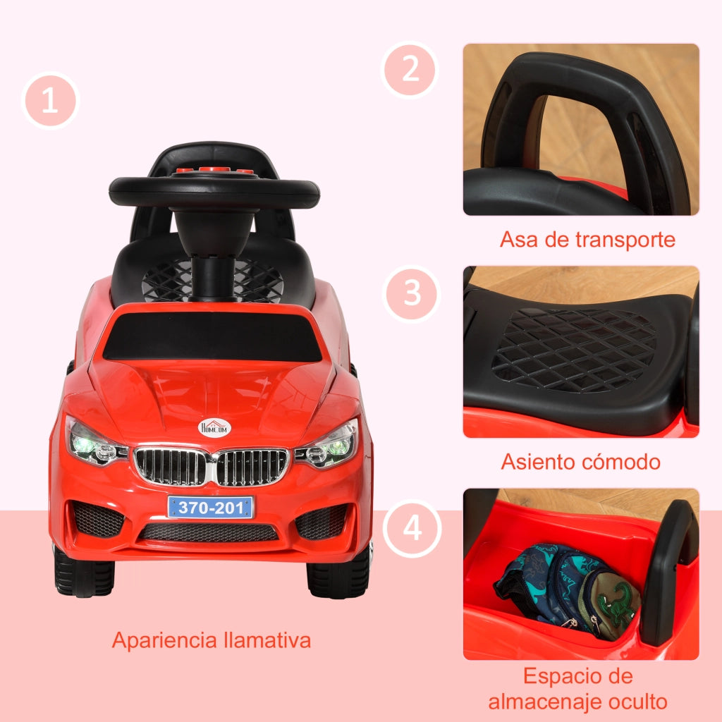 Giocattolo Correpasillos Bambini con Musica e Luci ¨C zephmum ¨C Rosso 18-36 Mesi