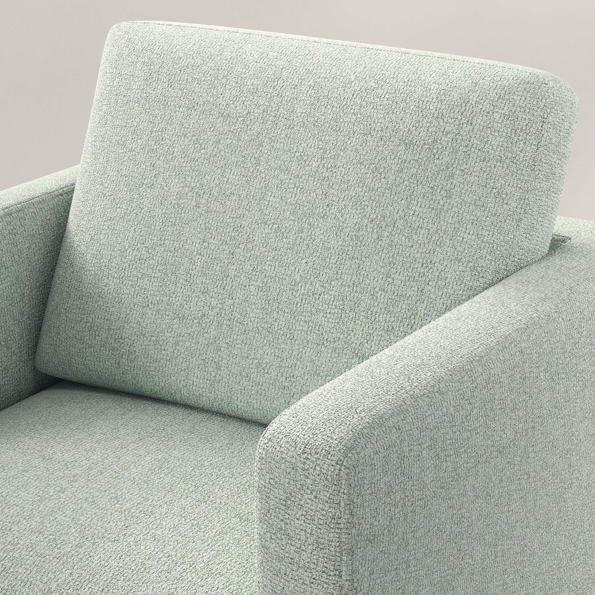 Poltrona 79x76x65 cm in Tessuto Effetto Lino Traspirante Grigio