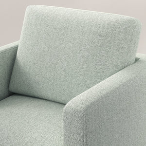 Poltrona 79x76x65 cm in Tessuto Effetto Lino Traspirante Grigio