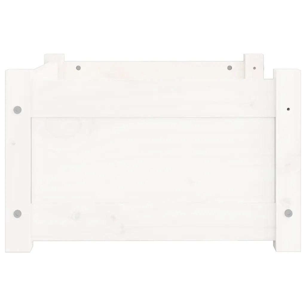 Letto per cani bianco 55,5x45,5x28 cm in legno di pino massiccio 821443