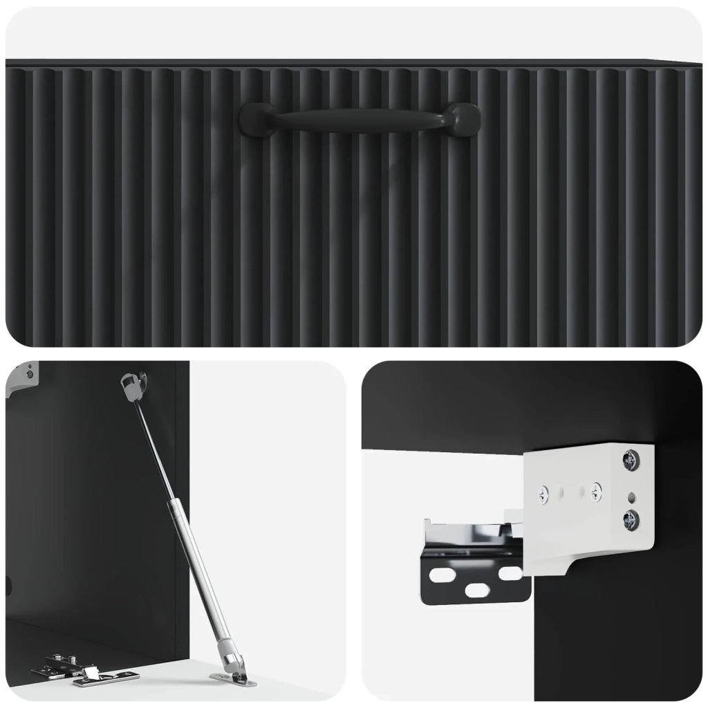 Mobile Porta TV da Muro Nero 78,5 x 31 x 30 cm 899056