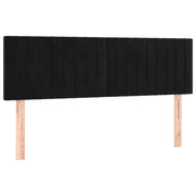Testiera | Testata Nera 144x5x78/88 cm in Velluto