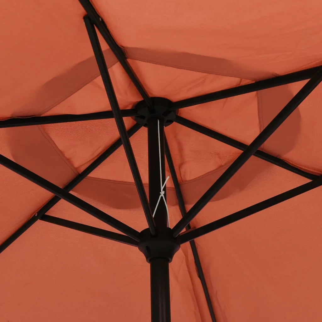 Ombrellone da esterno con palo in metallo color terracotta 300 cm 02_0008271