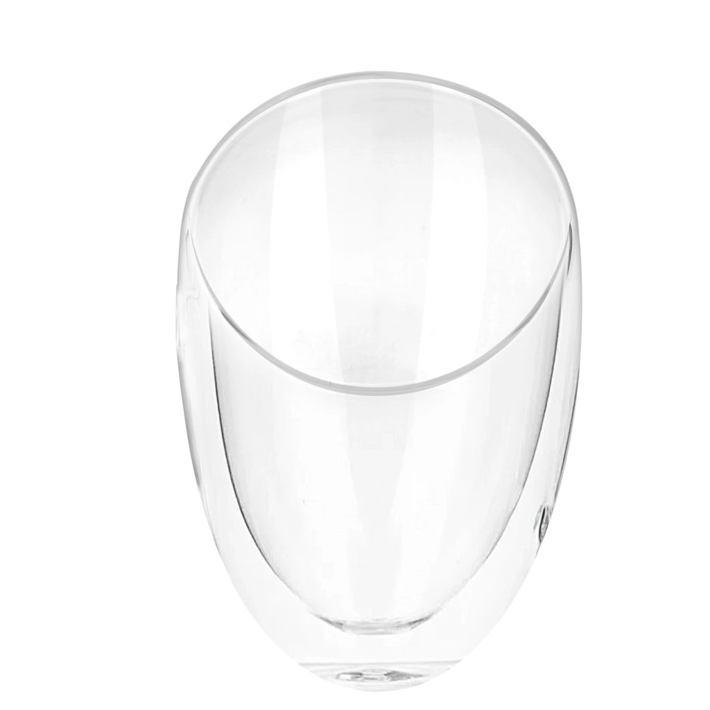 Set di 2 bicchieri per bevande a doppia parete da 350 ml in vetro borosilicato Trasparente Cheffinger