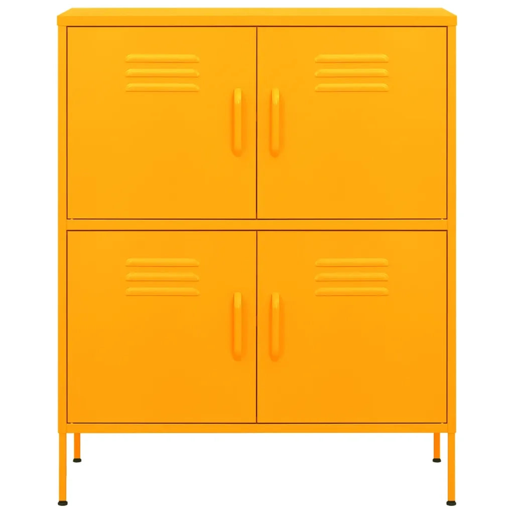Armadietto Giallo Senape 80x35x101,5 cm in Acciaio 336137