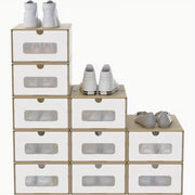Cassetto per Archiviazione con Finestra Estensibile, Organizzatore per Carta da Ufficio per Scarpe e Abiti