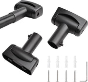 Beugel per douchegordijn con gomito singolo rotante installazione facile barra per tenda da bagno resistentissima rotazione 180° con viti 22 mm nero