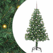 Albero di Natale con 150 LED con supporto Verde 150 cm PVC 3396369
