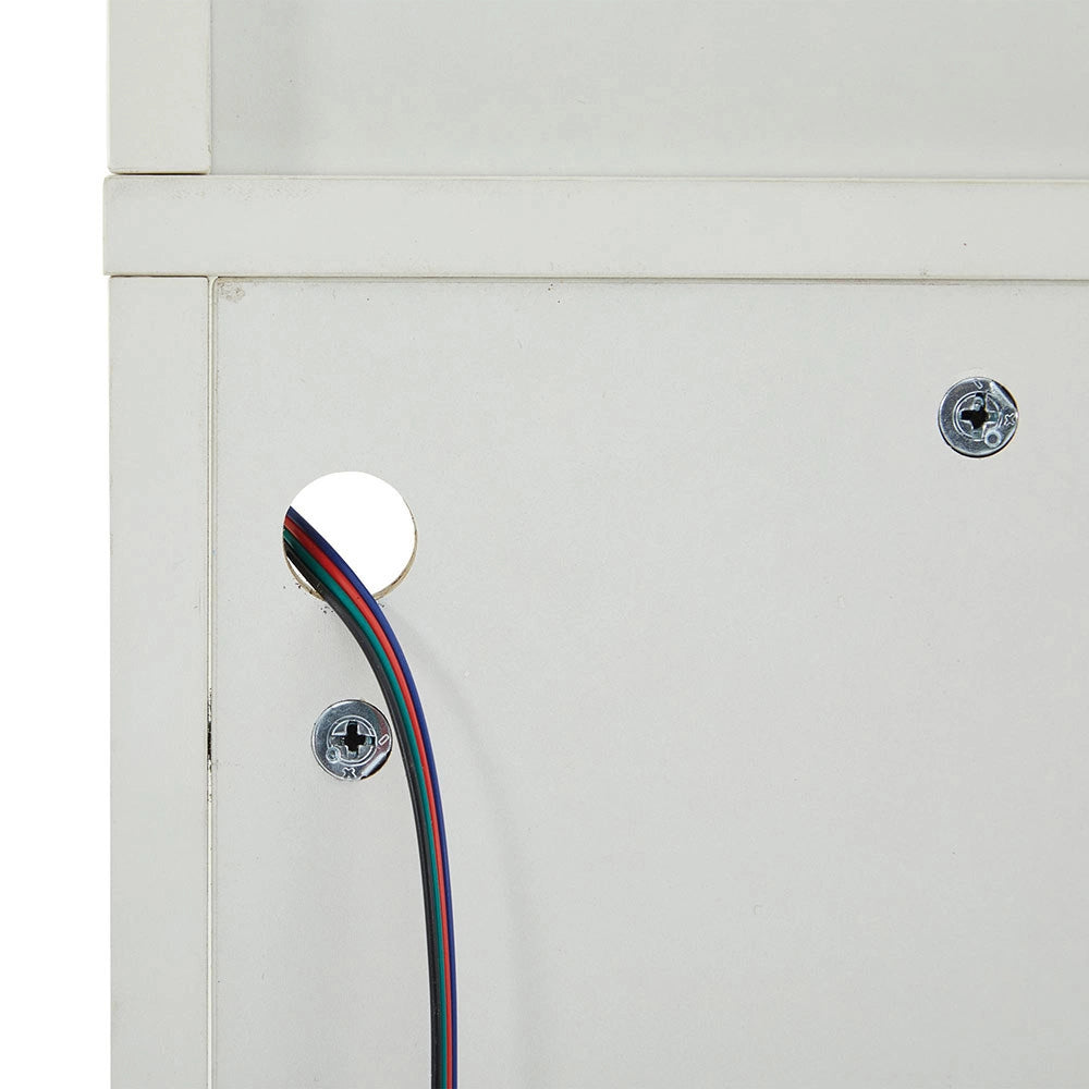 Armadio vetrina illuminato a LED - Xylo - 45x35x160 cm - Bianco brillante - 1 ripiano in vetro