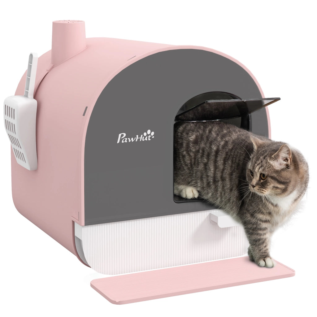 Casetta per Gatti con Vassoio Estraibile e Filtro ¨C Zephmum ¨C Rosa 43x44x47 cm