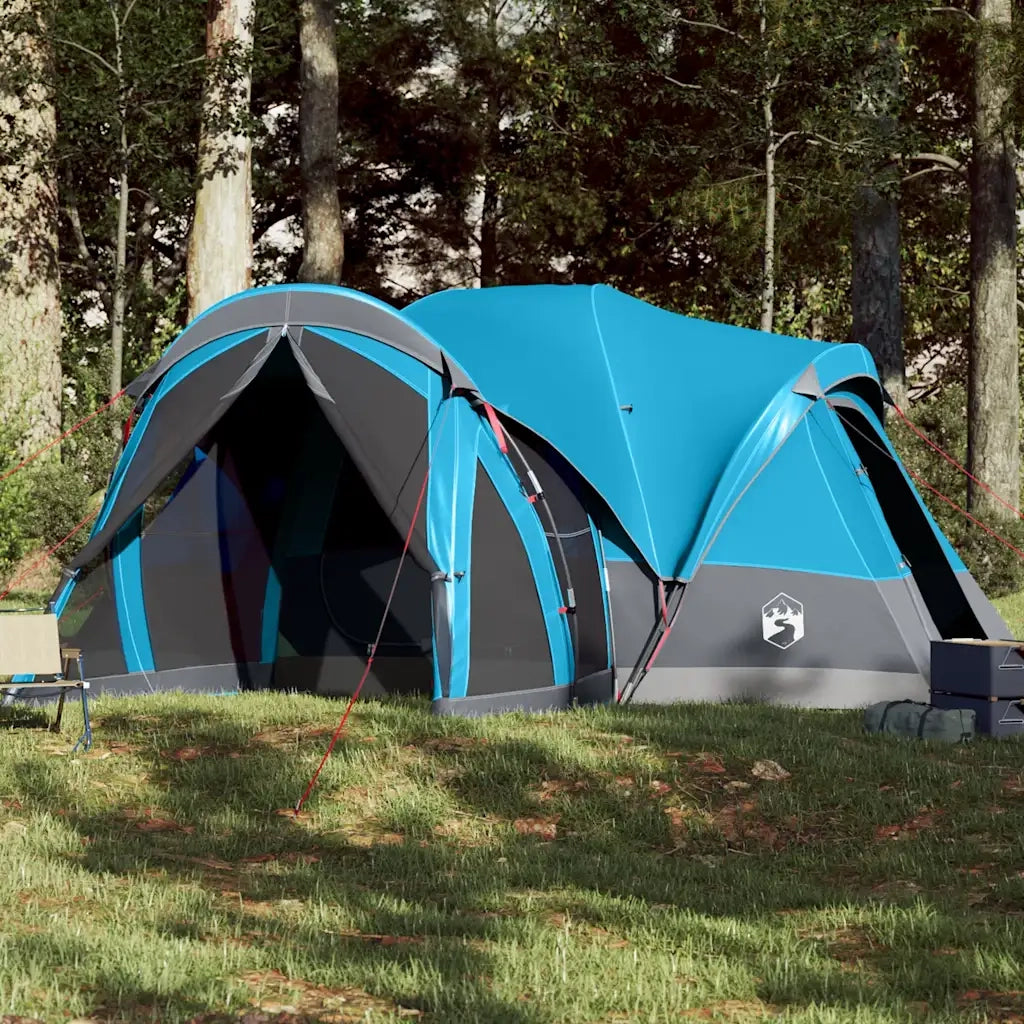 Tenda Familiare Tipi per 8 Persone-Tenda da campeggio Blu Impermeabile 752854