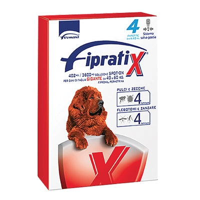 ANTIPARASSITARIO FIPRATIX CANE FORMEVET - KG 40/60 CF=PIPETTE 4- 1 confezioni