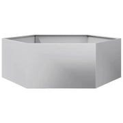 Fioriera | Cassetta per fiori | Vaso da Giardino Esagono 138x120x45 cm in Acciaio Zincato