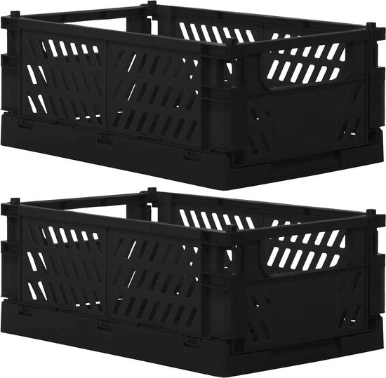 Box a doppio scomparto pieghevole 25 x 165 x 10 cm - nero