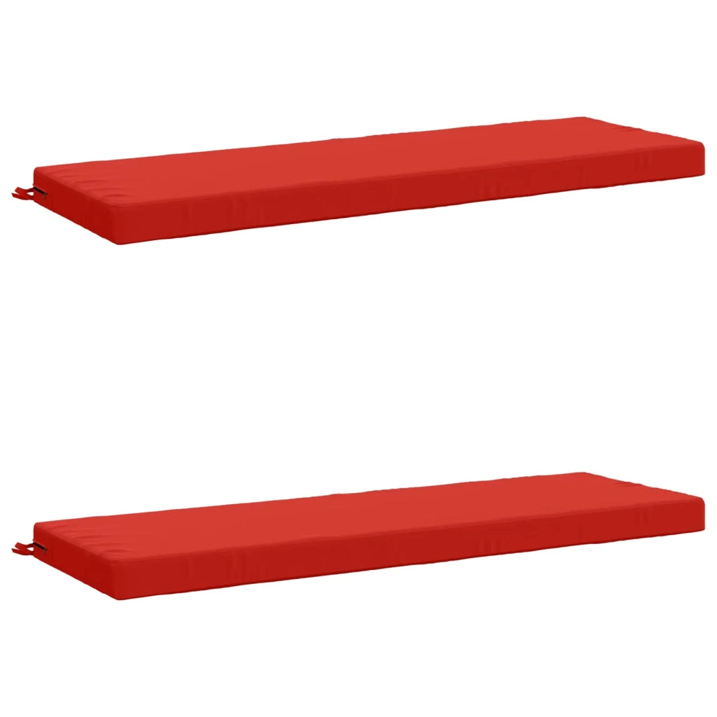Cuscini per Panchina a 2 Pezzi SOEST 2 pz 100% Poliestere Rosso 950349