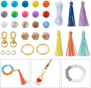 Impianto di confezione in silicone con 108 pezzi - Nastro di confezione in legno - Nastro di confezione in legno 15mm - Set di nastri di confezione - Set per creare gioielli - Set di nastri di confezione per gioielli