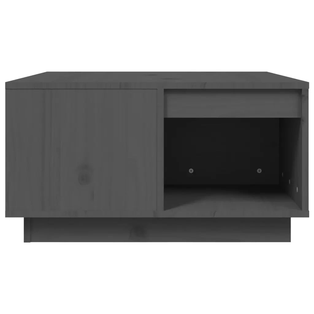 Tavolino da Salotto Nero 60x61x32,5 cm Legno Massello di Pino cod mxl 26430