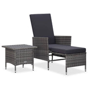 Set di mobili da giardino mobili da esterno set da 2 pezzi con cuscini resina intrecciata grigia 02_0015902