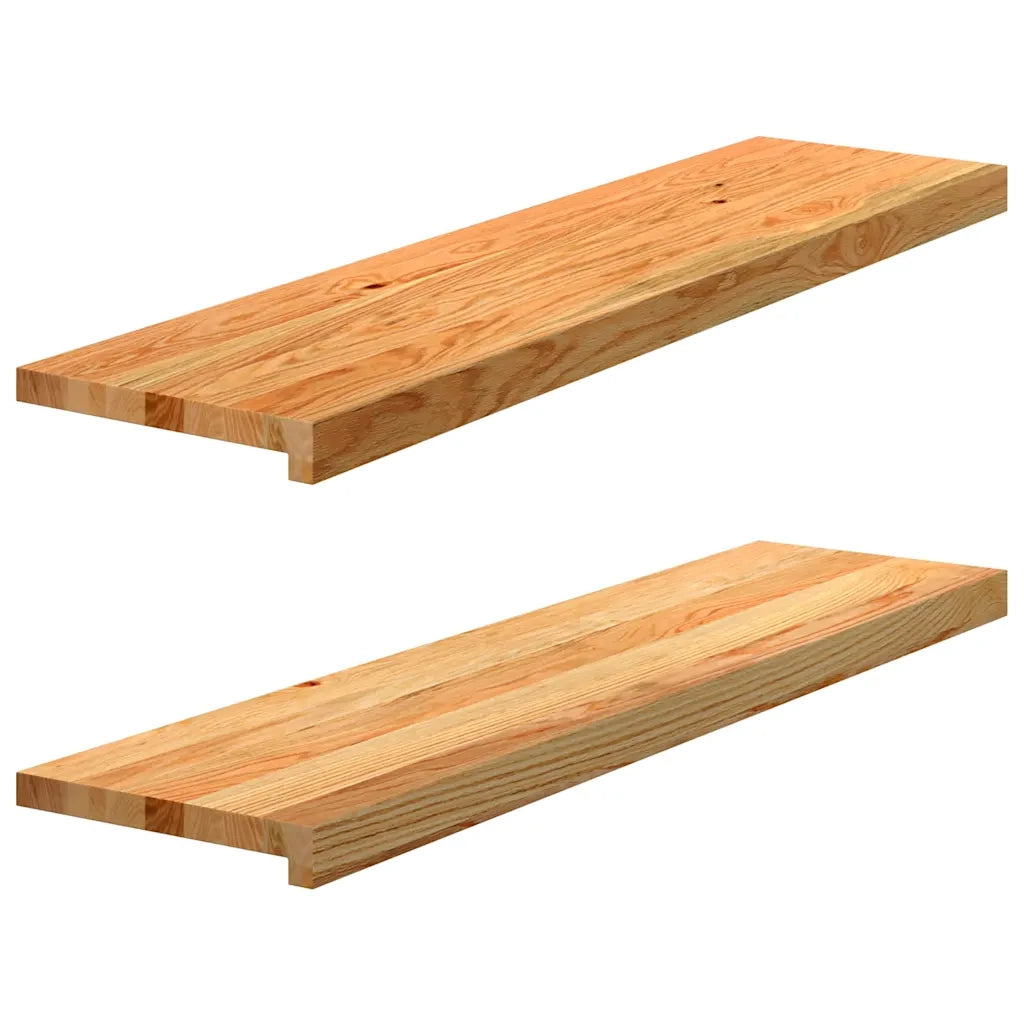 Gradini 2 pz Marrone Chiaro 100x30x2 cm Legno Massello Rovere 3283793