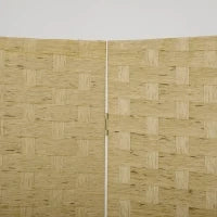 Paravento Separé da Interno a 4 Ante in Legno, Pieghevole e Salvaspazio Altezza 170cm, Marrone