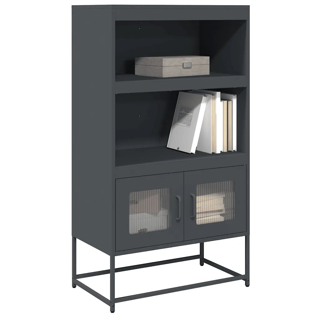 Credenza Antracite 68x39x123 cm Acciaio 853370
