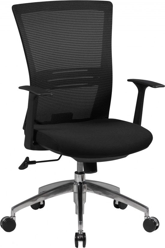 Sedia Ergonomica con Schienale in Mesh - Base in Alluminio - Regolabile - Flessibilità in Alto - Schienale Lombaro - Capacità 120kg - 8 ore di Sedia - 97-107cm x 63cm x 50cm