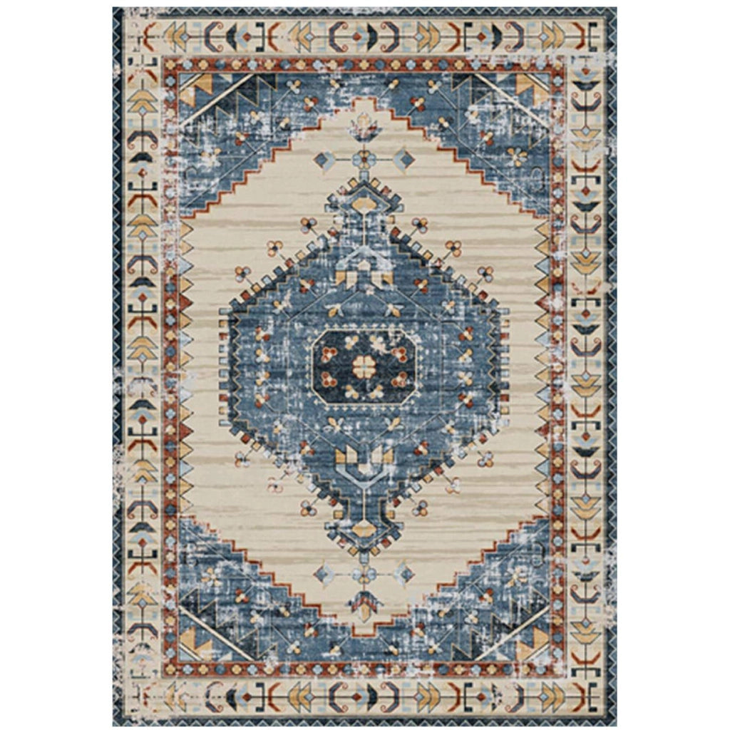 Tappeto Pelo Corto Salotto Moderno Randall per Soggiorno Camera da Letto Divano Salone Antisciv Persiano / blu/140X200cm