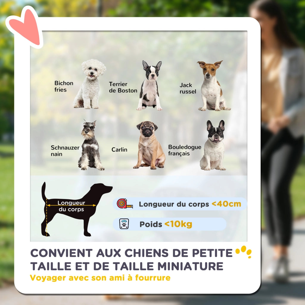 Carrello per cani ¨C zephmum ¨C 4 ruote pieghevole cuscino lavabile grigio