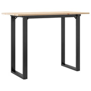 Tavolo da Pranzo | Tavolo da cucina Telaio a O 100x50x75 cm Legno Pino e Acciaio