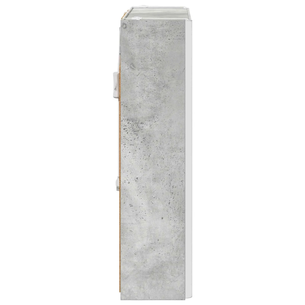 Mobiletto per specchio da bagno con lo scaffale Grigio cemento 889258