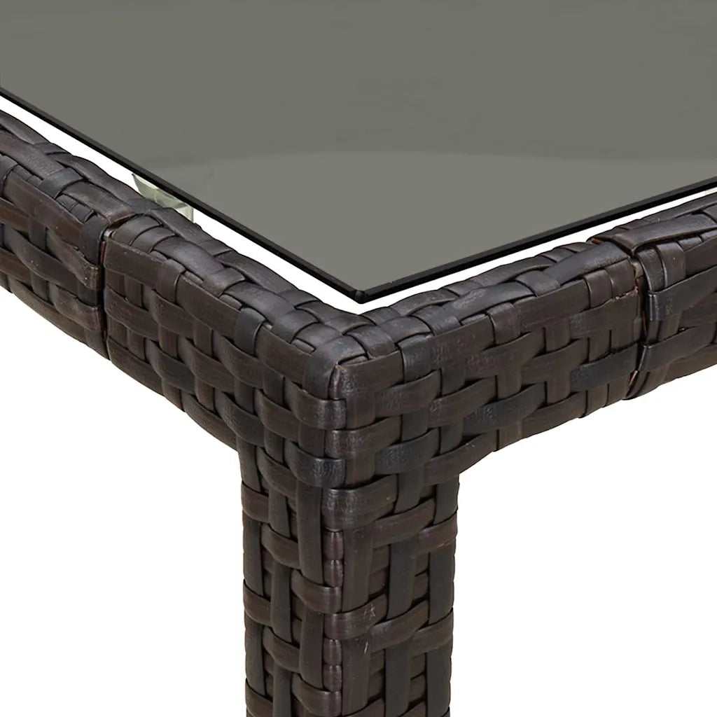 Tavolo da Giardino Marrone 150 x 90 x 75 cm polyrattan