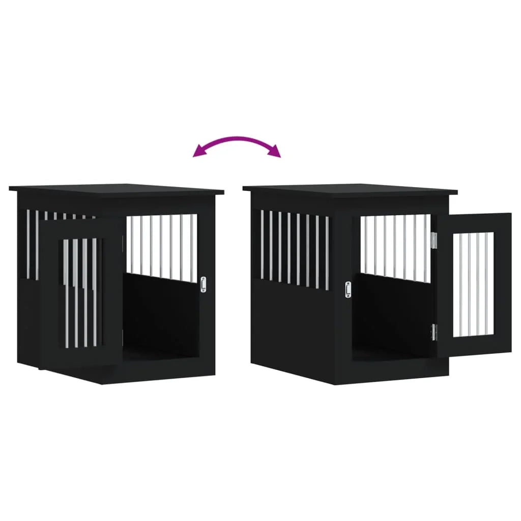 Mobile per trasportino per cani 45 x 62 x 59 cm in legno ingegnerizzato nero 02_0043352