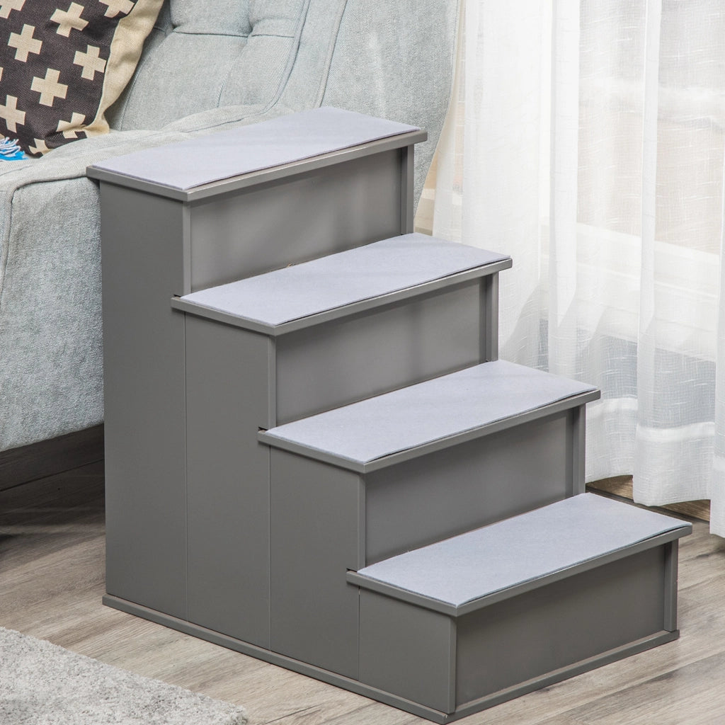 Scala per Letti a Soppalco per Cani e Gatti ¨C zephmum ¨C Grigio 40x59x54,2 cm