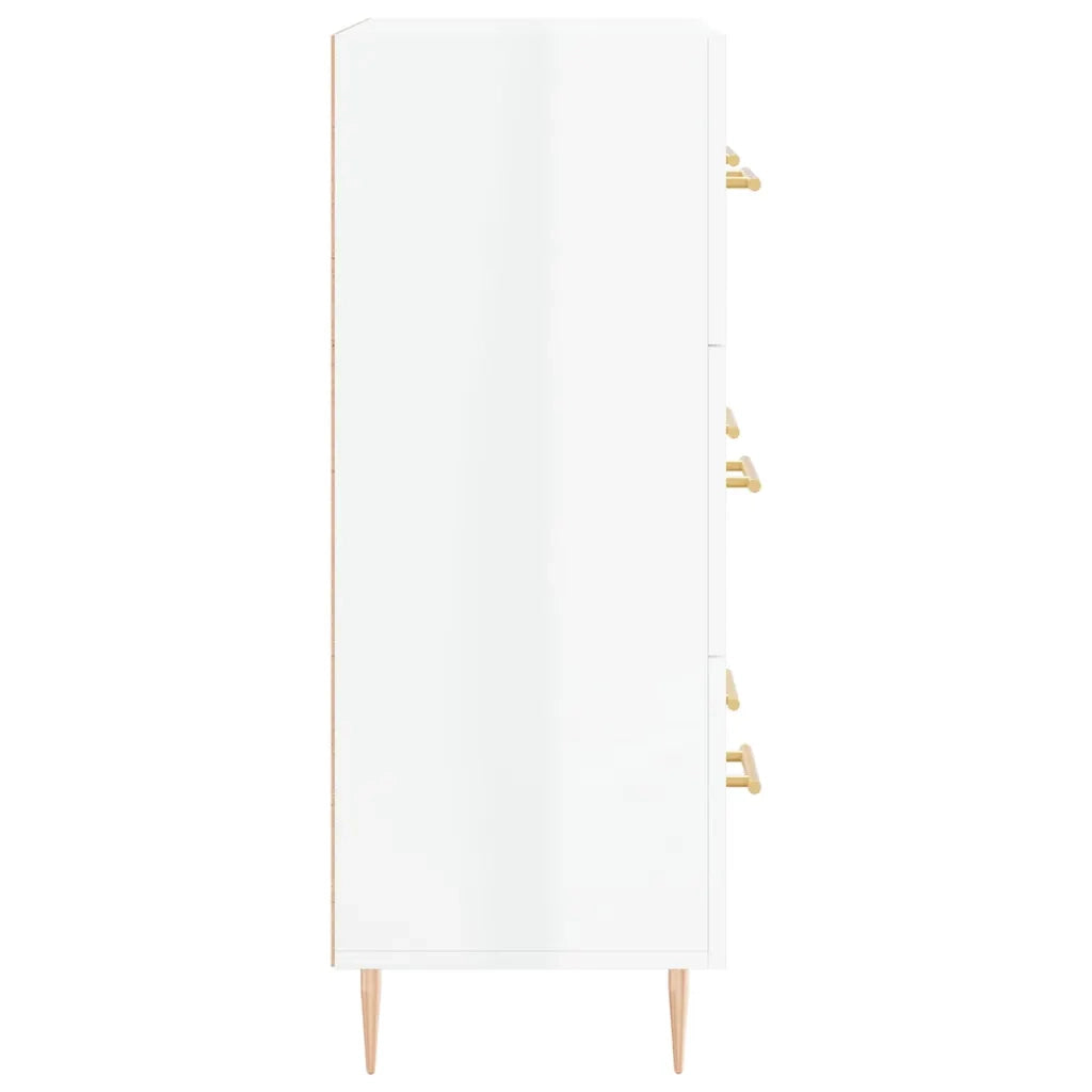 Credenza 69,5x34x90 cm in Legno Multistrato Bianco Lucido 827838