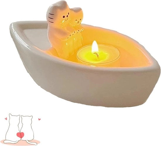 Sostegno per gatto in ceramica riscaldante per zampe a forma di scarpa da barca.