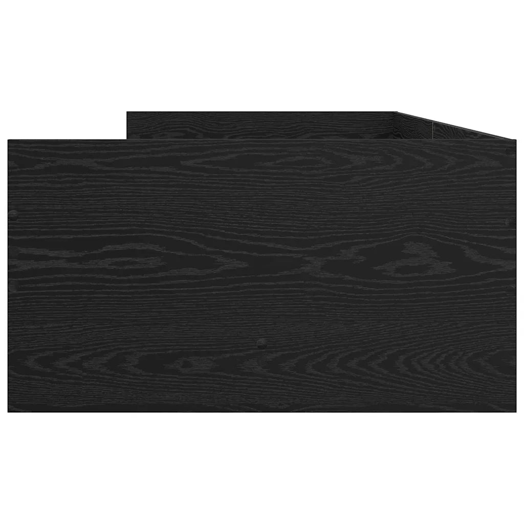 Struttura del letto Rovere Nero 90 x 190 cm Pino massello