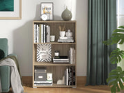 Biblioteca Moiano, Libreria 2 Ripiani, 70x24.5x107.5h cm Marrone Rovere Grigio