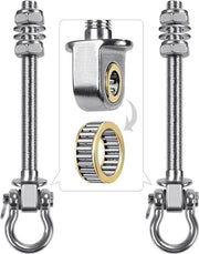 Hanger oscillanti con supporto - attrezzi per hardware in acciaio inossidabile - per travi in legno e metallo - ideali per lettini a sospensione e schiavi per yoga - 2 pezzi - contenitore per schiavo oscillante per veranda - 680 kg.