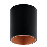 Plafoniera Minimal Polasso Alluminio Nero Luce Led Integrato 3,3W Ip20