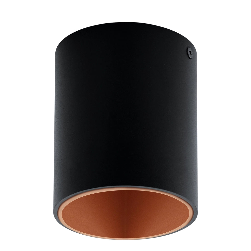Plafoniera Minimal Polasso Alluminio Nero Luce Led Integrato 3,3W Ip20