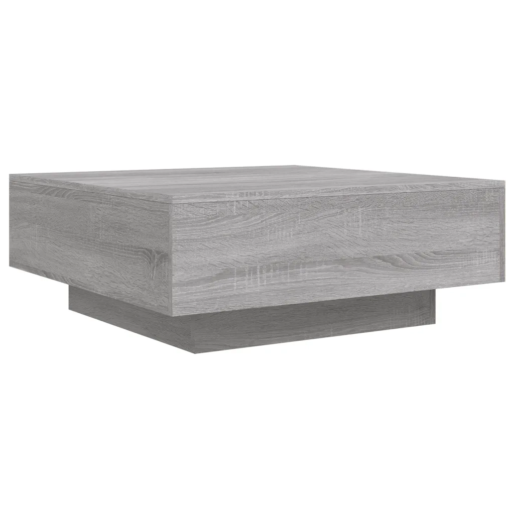 Tavolino da Salotto Grigio Sonoma 80x80x31 cm Legno Multistrato 836586